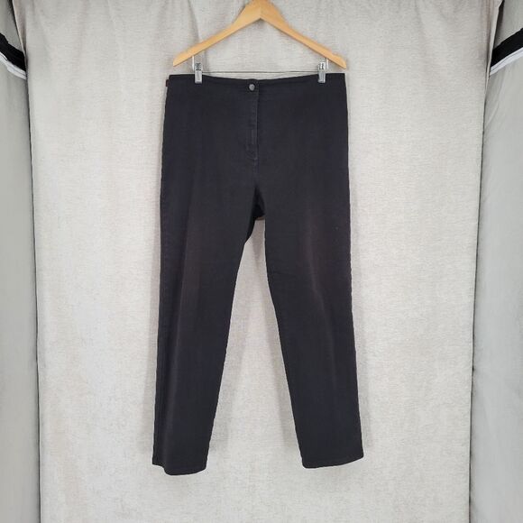 Lauren Ralph Lauren Black Bare Back Straight Leg Jeans 90s Y2K Plus Size 16 - Picture 2 of 13